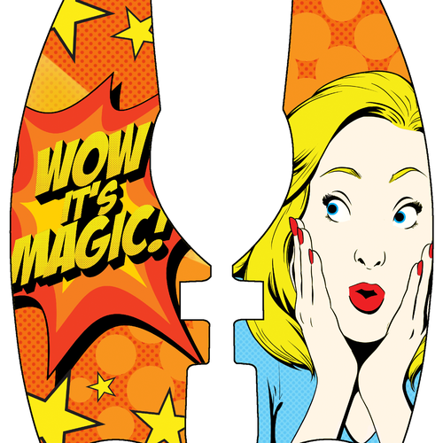 Pop art design with the title 'pop art sticker'