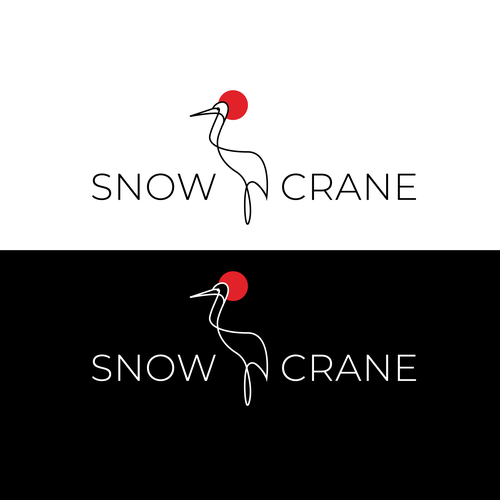 Crane logo with the title 'Snow Crane'
