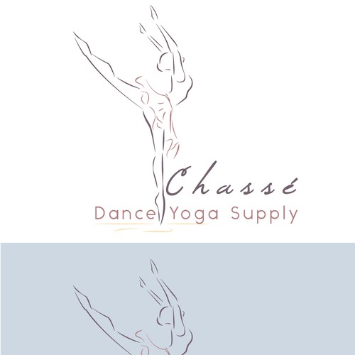 Dancer design with the title 'Logo for women supply, dance, yoga '