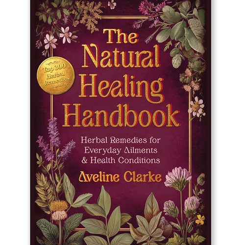 Retro book cover with the title 'Retro book cover for medicinal plants'