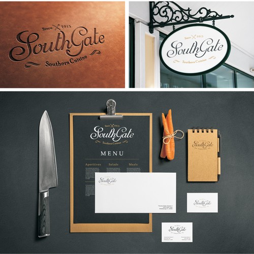 Jimdo design with the title 'Southern Restaurant logo & website'