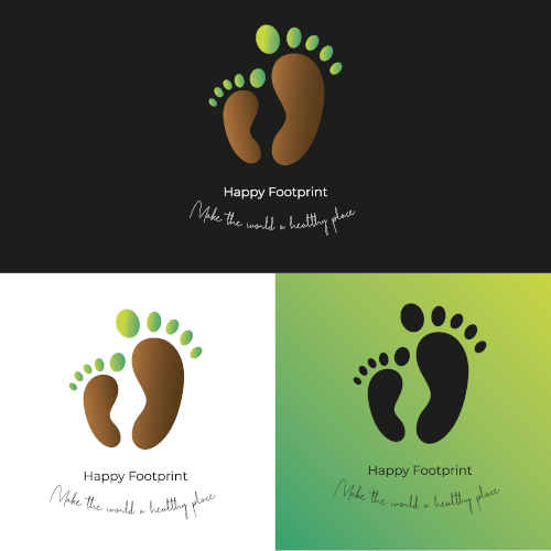 Footprint design with the title 'Logo für Start-Up mit innovativen Produkten'