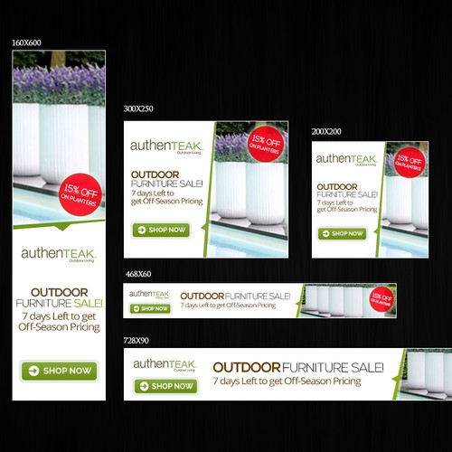 Offer design with the title 'AuthenTEAK Banner Ads'