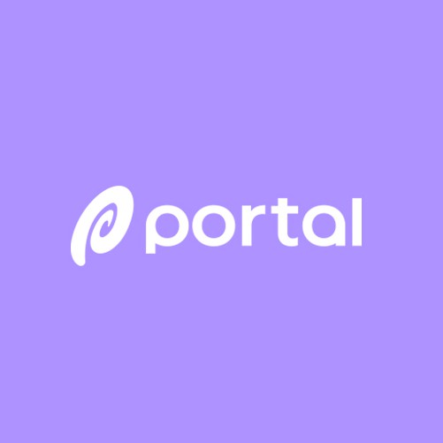 Unique design with the title 'Minimalistic Portal Logo'