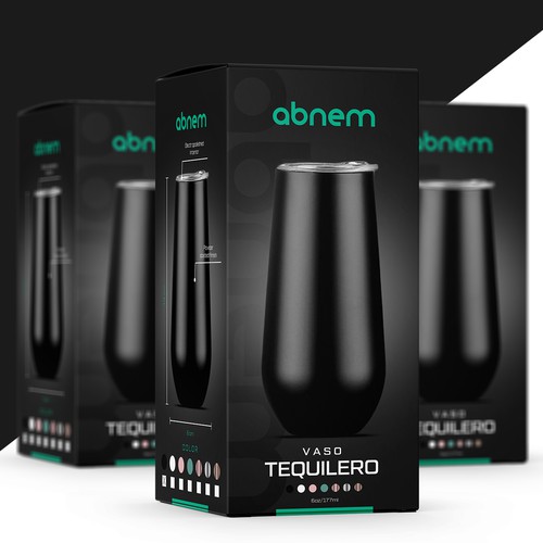 Product packaging with the title '6oz Tumbler Box Packaging'