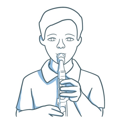 Boy artwork with the title 'Instructional Illustration'