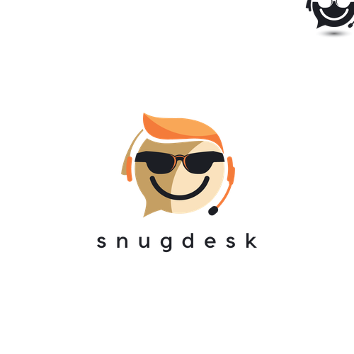 Call center design with the title 'Bold logo concept for a cloud based customer helpdesk/ call center software'