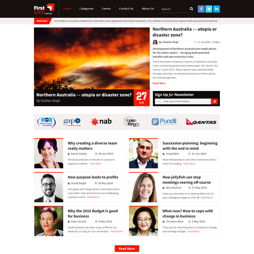 Australia website with the title 'Mid Size Business discussion forum'