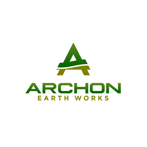 Landscaping brand with the title 'Simple marker for earthworks service'