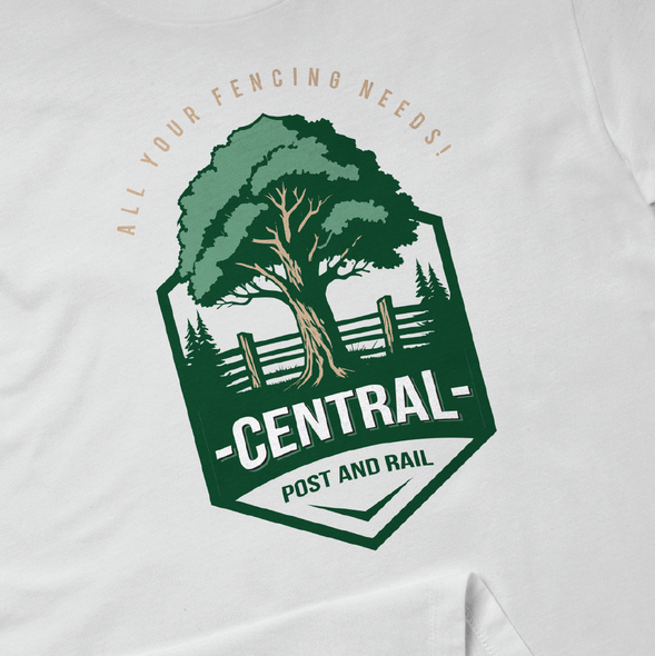 Postal logo with the title 'Clean Logo Design for Central Post and Rails'