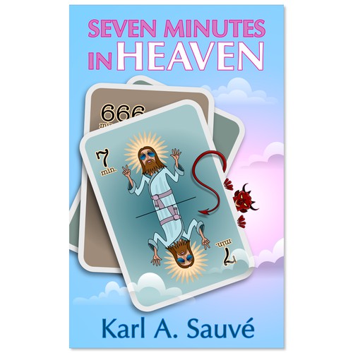 Comedy book cover with the title 'Book cover for a fantasy-comedy novel'