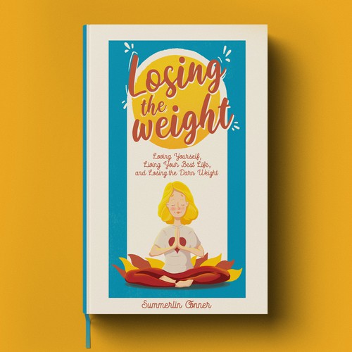 Cartoon book cover with the title 'Colorful self-help book cover '