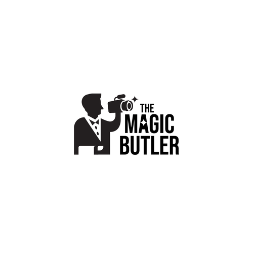 Videography logo with the title 'Logo concept for photographer wearing butler'