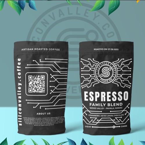 Technology packaging with the title 'Coffee packaging'