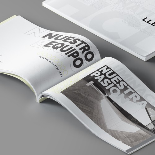 Word art design with the title 'Brochure design'