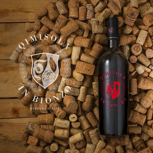 Winery logo with the title 'Bold Wine Bottle Label Design'