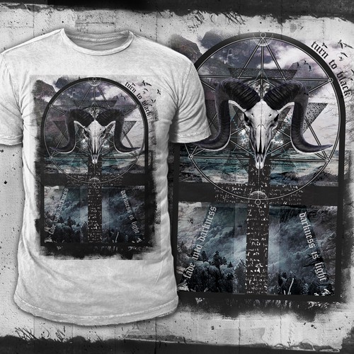 Dark t-shirt with the title 'T-Shirt Design'