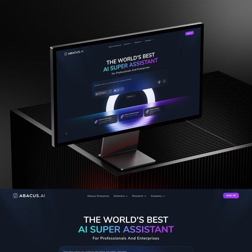 Creative website with the title ' New Home Page For An Agentic AI platform'