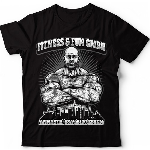 Fitness t-shirt with the title 'Fitness & FunGmbh'