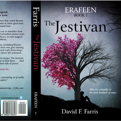 Cherry blossom design with the title 'Erafeen: The Jestivan'