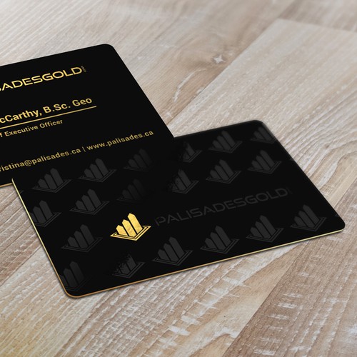 Black design with the title 'business card design'