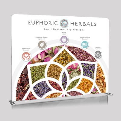 EUPHORIC HERBALS trade show backdrop