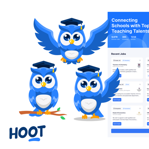 Kindergarten design with the title 'Hoot! '