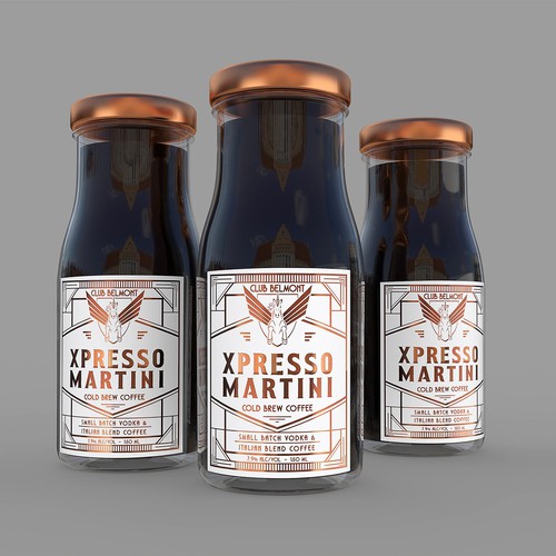 3D packaging with the title 'Cold Brew Coffee label'