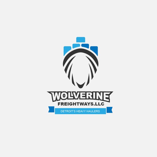 Shipping logo with the title 'Wolverine claws logo design'