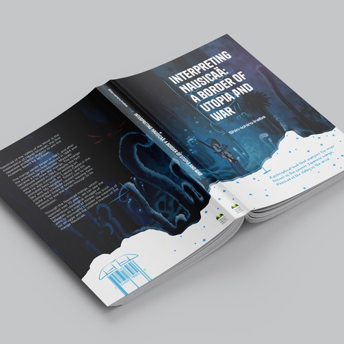 Philosophy design with the title 'Cover for a book analyzing the Nausicaä manga'