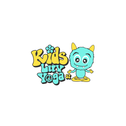 Joyous logo with the title 'Logo Kids Luv Yoga'