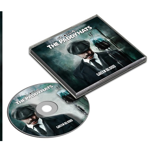 CD artwork with the title 'Album Cover - Irish Folk Punk - The O'Reillys and the Paddyhats'