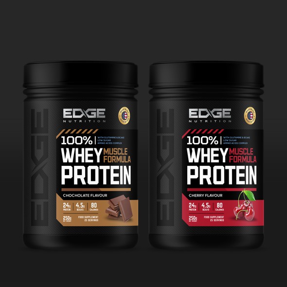 Nutrition packaging with the title 'E D G E'