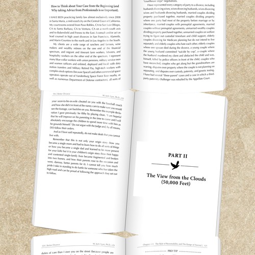 Business design with the title 'Guide to a better divorce'