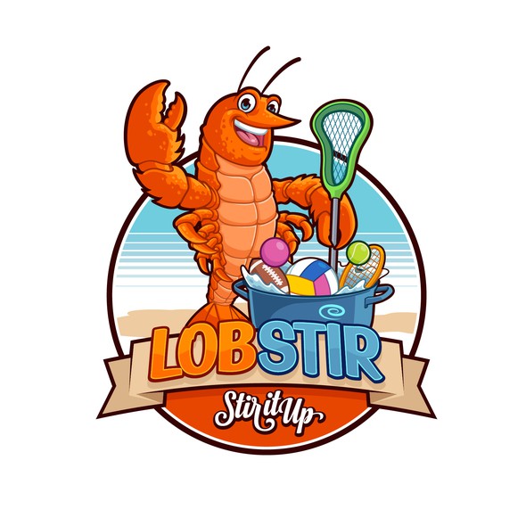 Lobster design with the title 'Lobster Business Fun Logo!'