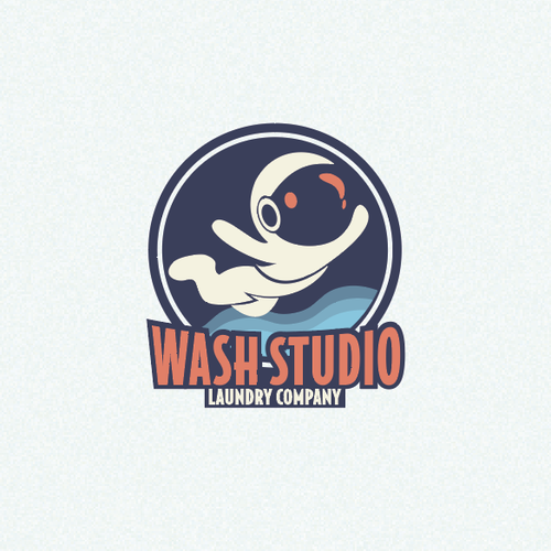 Astronaut logo with the title 'Logo concept'