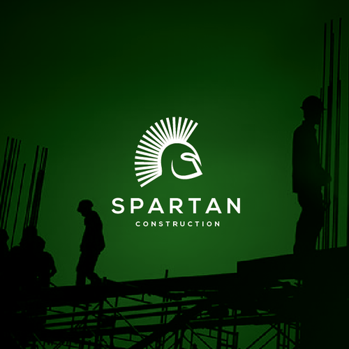 Print design with the title 'Spartan Construction'