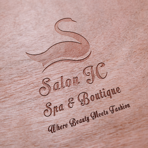 Asymmetrical logo with the title 'Logo concept for a beauty salon. '