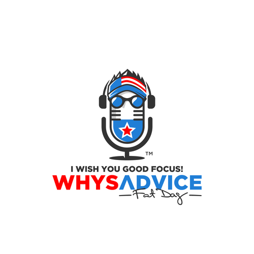 Motivational logo with the title 'Podcast mic with style for logo'