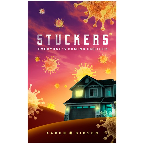 Orange book cover with the title 'Ebook cover for work of fiction'