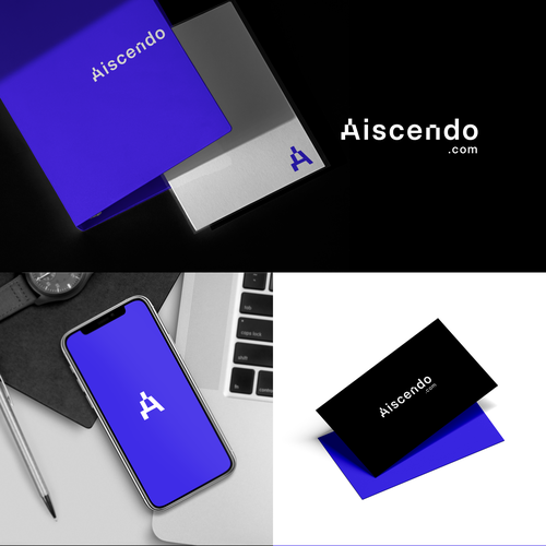 Artificial intelligence logo with the title 'Aiscendo Growth Transformation Wordmark'