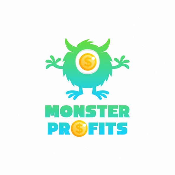 Money sign logo with the title 'Monster Profits'