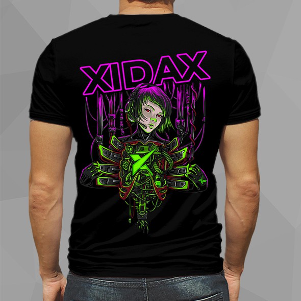 Industrial t-shirt with the title 'xidax human pc'