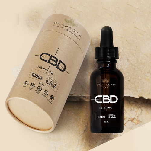 Hemp packaging with the title 'CBD Hemp oil package'