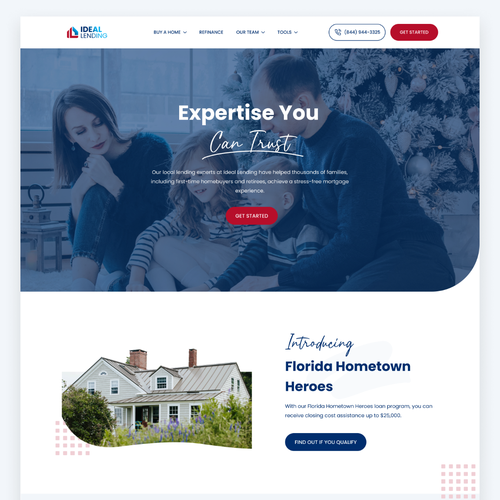 Mortgage website with the title 'Website design for Mortgage Company'