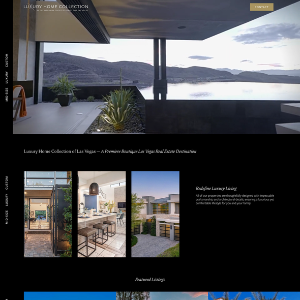 Video design with the title 'Delivering Exquisite Las Vegas Real Estate with Luxury Home Collection'