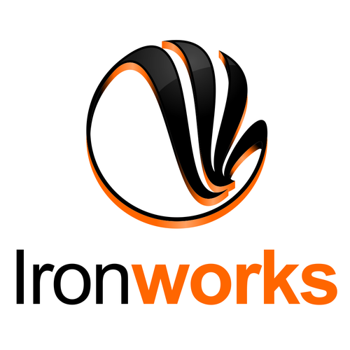Iron design with the title 'Timeless and modern logo design for Ironworks.'