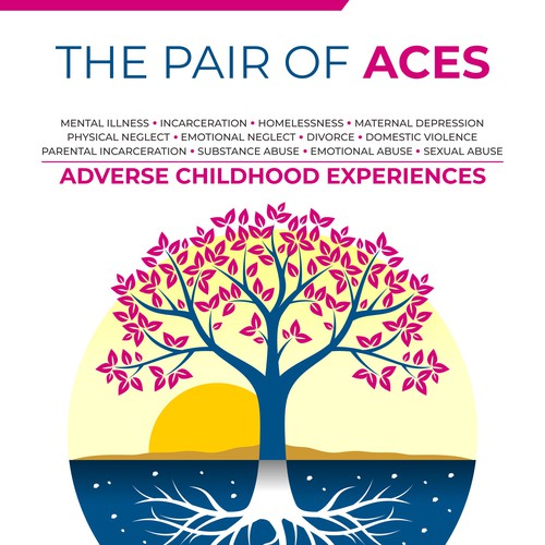 Education artwork with the title 'Graphic illustration of a tree with the two types of ACES'