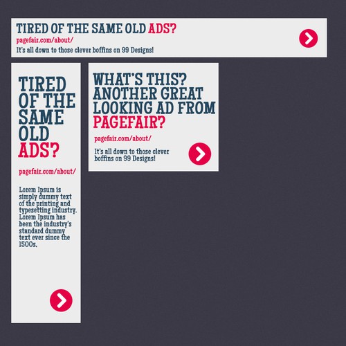 HTML design with the title 'Html/CSS for PageFair'