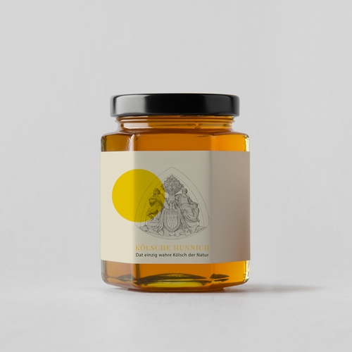 Honey label with the title 'honey label concept'